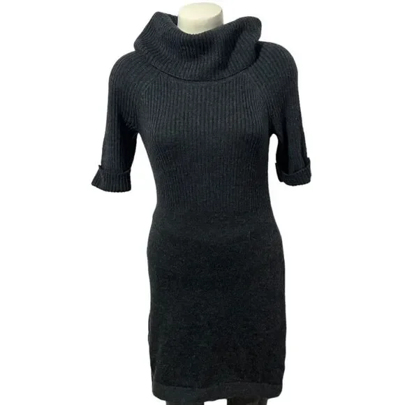 LOFT | Sweaters | Ann Taylor Loft Womens Sweater Merino Wool Gray Cowl Neck  Knit Dress Size M | Poshmark
